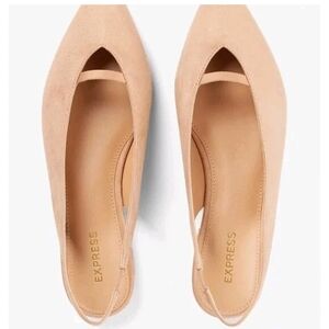 Express taupe Pointed Toe Slingback Ballet Flat size 8